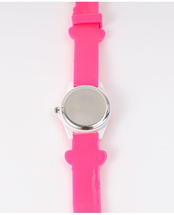 Babyhug Analog Watch with Floral & Butterfly Design - Fuchsia