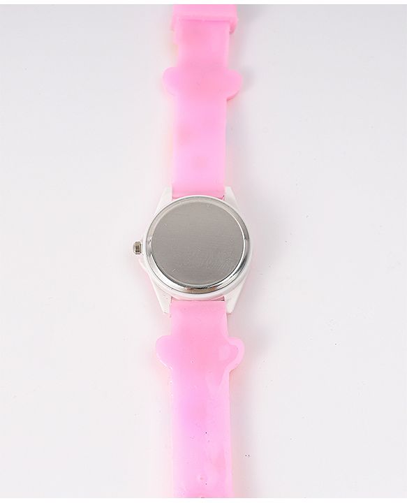 Babyhug Analog Watch with Floral & Butterfly Design - Pink