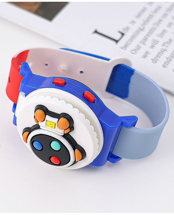 Babyhug Free Size Digital Watch With Astronaut Applique - Blue
