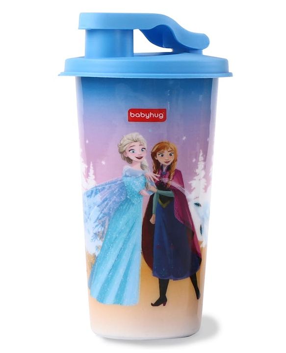 Babyhug Disney Frozen Stainless Steel Flip Flop Sipper 300ml - Light Blue| Spill Proof| Indoor and Outdoor| School Sipper| Hot & Cold Beverages