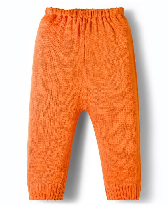 Babyhug Knit Full Sleeves Sweater Set With Stripes - Multicolour
