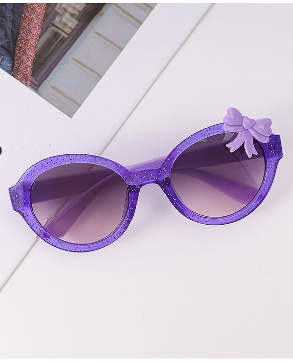 Babyhug Sunglasses With Bow Applique - Purple
