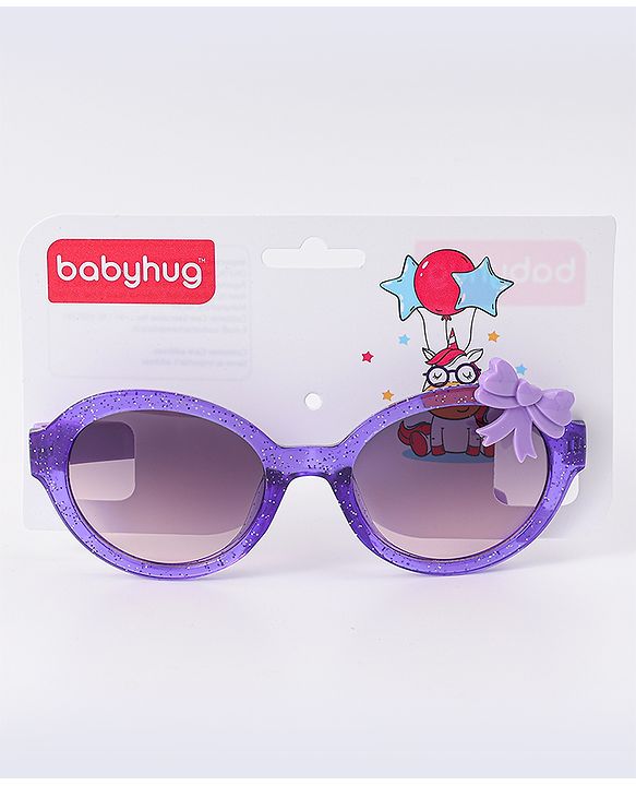 Babyhug Sunglasses With Bow Applique - Purple