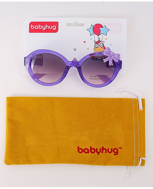 Babyhug Sunglasses With Bow Applique - Purple