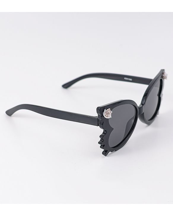 Babyhug Heart Shaped Sunglasses with Floral Applique - Beige