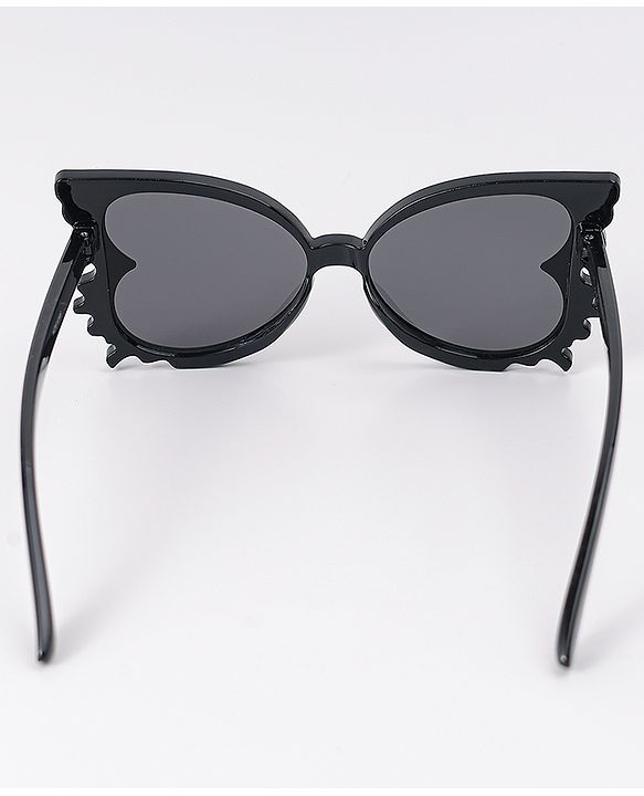 Babyhug Heart Shaped Sunglasses with Floral Applique - Beige