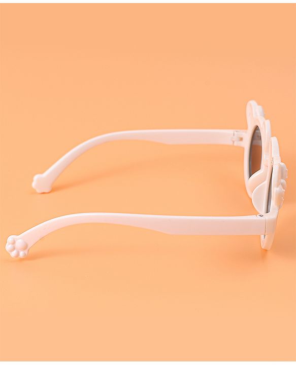 Babyhug Solid Coloured Sunglasses With Bow Design - White