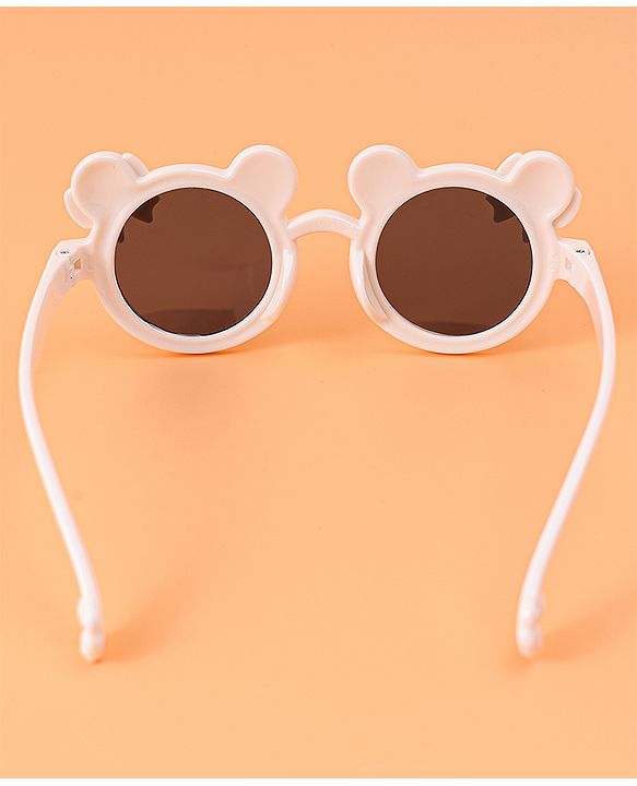 Babyhug Solid Coloured Sunglasses With Bow Design - White