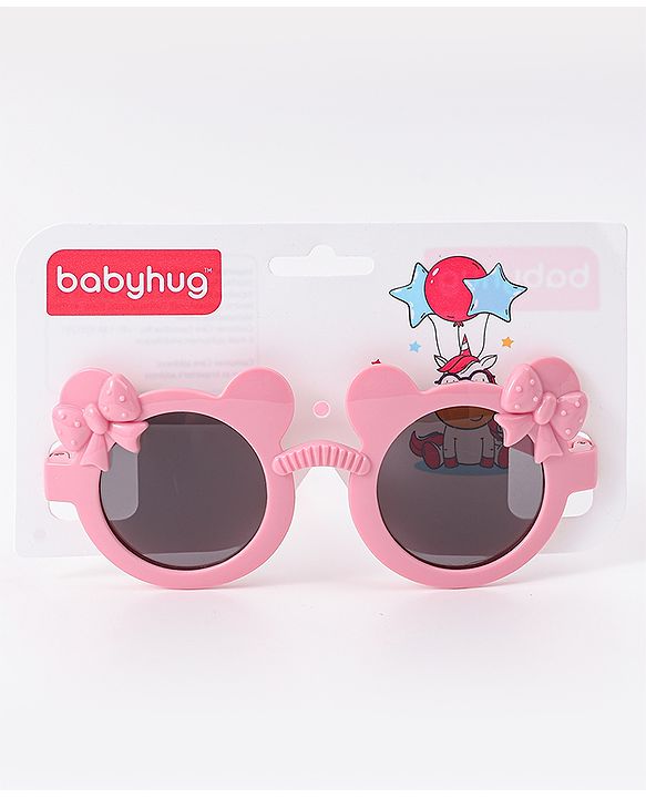 Babyhug Solid Coloured Sunglasses With Bow Design - White