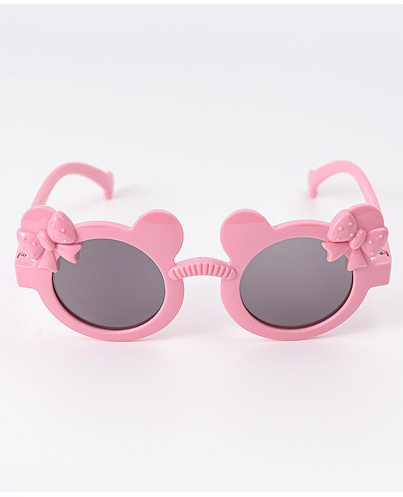 Babyhug Solid Coloured Sunglasses With Bow Design - White