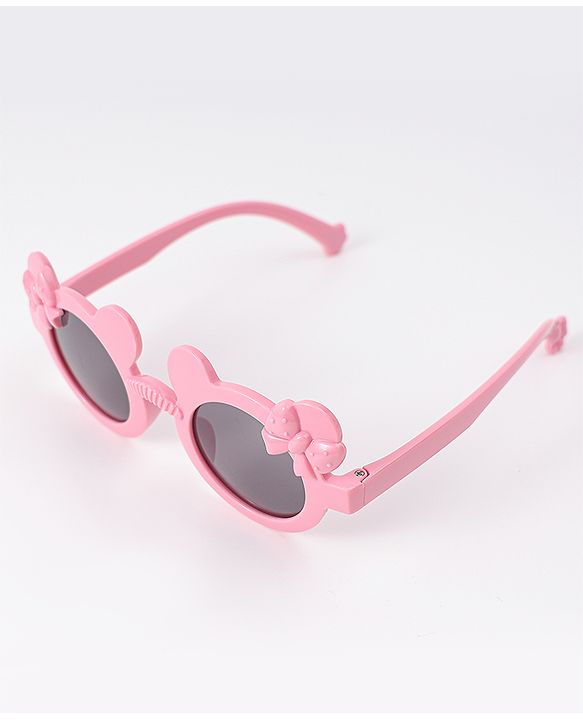 Babyhug Solid Coloured Sunglasses With Bow Design - White