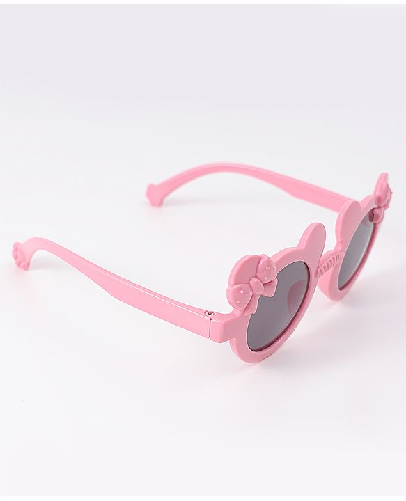 Babyhug Solid Coloured Sunglasses With Bow Design - White