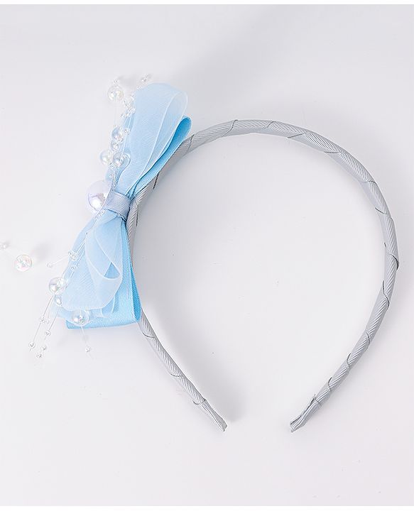 Babyhug Hairband with Bow Applique & Pearl Detailing Free Size - Pink