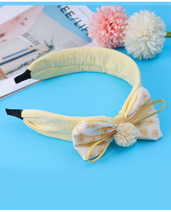 Babyhug Free Size Hair Bands With Bow Design Pack of 2- Multicolor main image 0