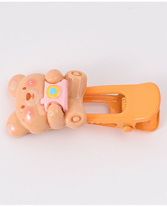Babyhug Free Size Hair Clips With Floral Animal Applique Pack Of 5 - Multicolour