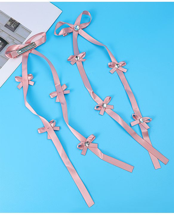Babyhug Free Size Bow & Butterfly Clips Pack of 2 - Pink