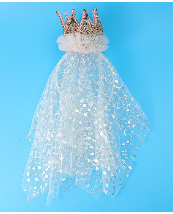 Babyhug Hair Bands With Tiara - Pink