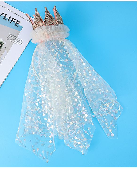 Babyhug Hair Bands With Tiara - Pink