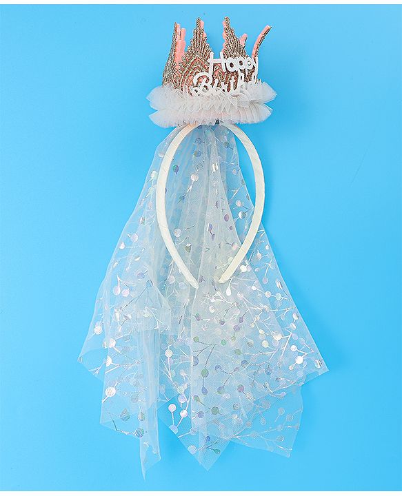 Babyhug Hair Bands With Tiara - Pink