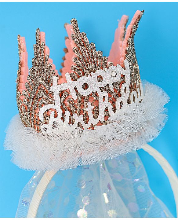 Babyhug Hair Bands With Tiara - Pink