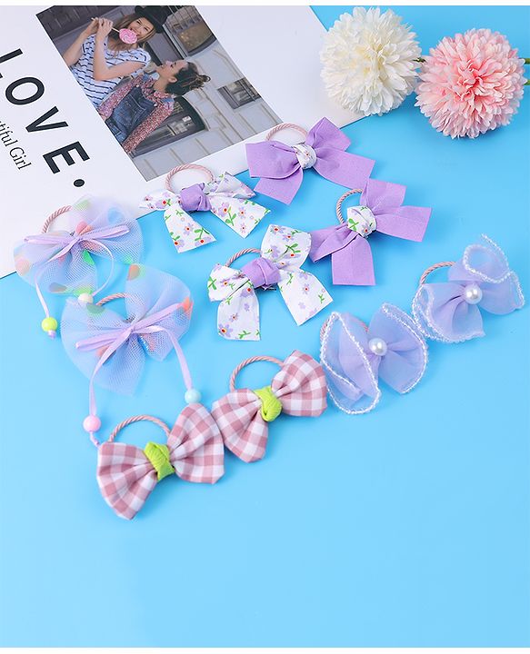 Babyhug Rubber Bands & Scrunchies Sets Free Size - Purple
