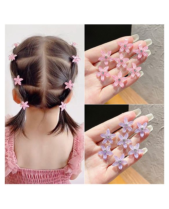 Babyhug Hair Pins And Clips Pack Of 10 - Pink