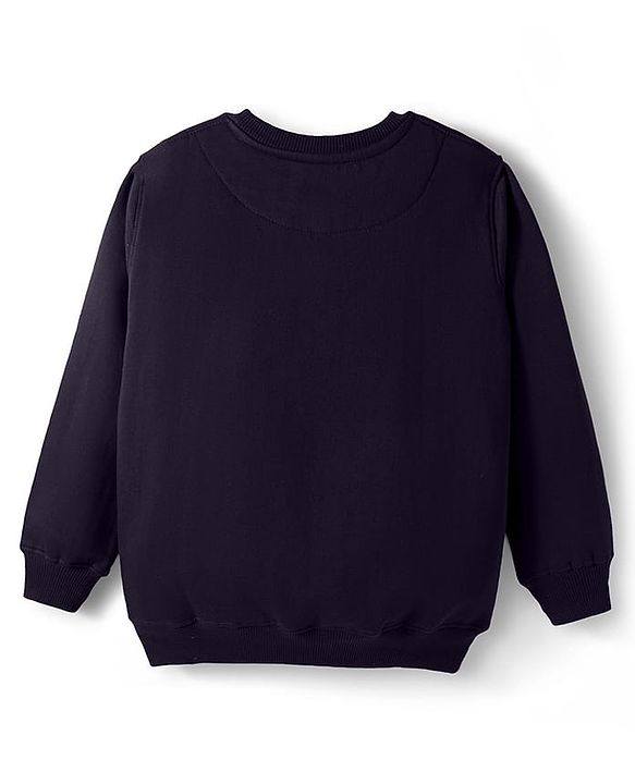 Pine Kids Knit Full Sleeves Sweatshirt With Gamer Print - Black