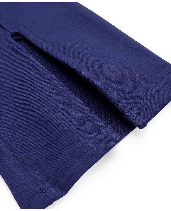 Pine Kids Knit Full Length Lounge Pant With Let's Go Print - Navy Blue