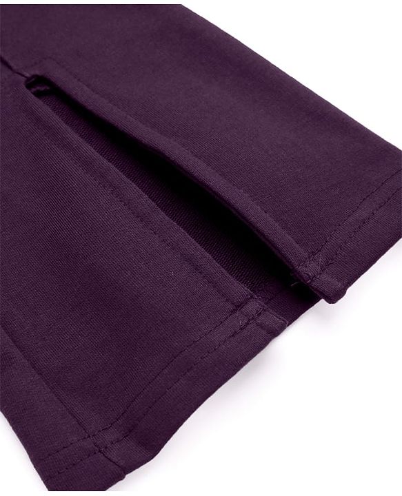 Pine Kids Knit Full Length Lounge Pant With Text Print - Purple