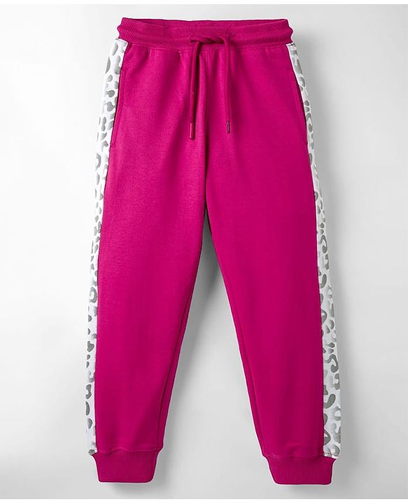 Pine Kids Knit Full Length Lounge Pant With Tape Design - Red