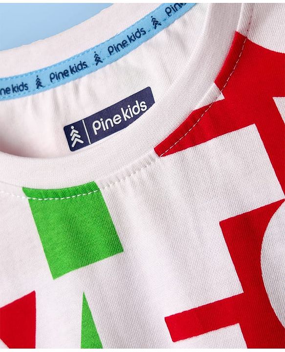 Pine Kids 100% Cotton Knit Half Sleeves T-Shirt With Yes You Can Do It Text Print - White