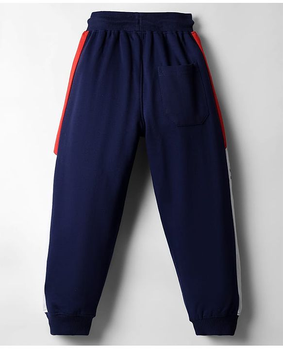 Pine Kids Knit Full Length Lounge Pant With New York Print - Navy Blue