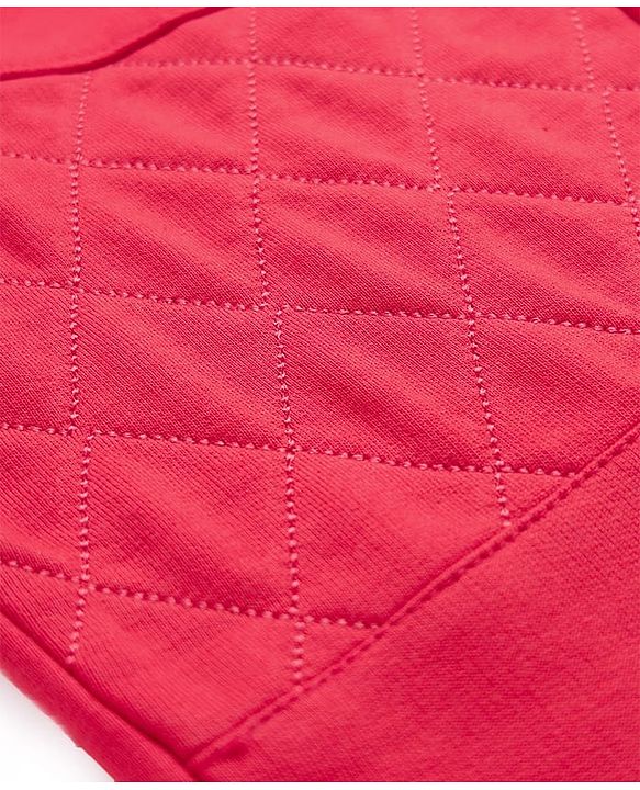 Pine Kids Knit Full Length Lounge Pant With Text Print - Red
