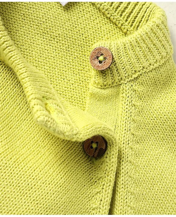 Babyhug Organic Cotton Knit Full Raglan Sleeves Sweater Set with Cap & Cat Patch Detailing - Teal Blue