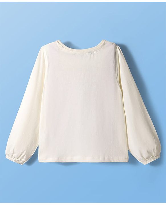 Pine Kids Cotton Knit Full Sleeves Top With Girl You Got This Text Print - White