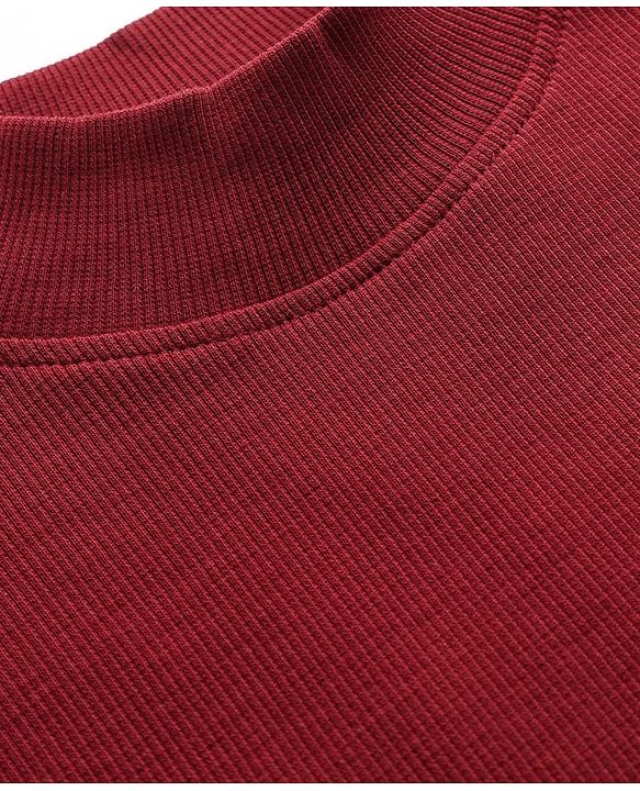 Pine Kids Cotton Knit Full Sleeves Solid Color Top - Dark Red