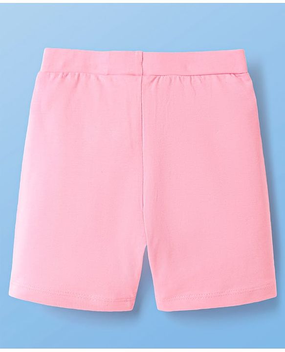 Pine Kids Cotton Lycra Knit Above Knee Length Solid Coloured Cycling Shorts Pack Of 3 ( Colour May Vary )