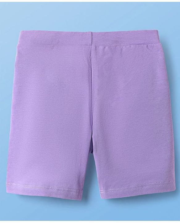 Pine Kids Cotton Lycra Knit Above Knee Length Solid Coloured Cycling Shorts Pack Of 3 ( Colour May Vary )