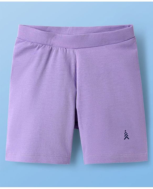 Pine Kids Cotton Lycra Knit Above Knee Length Solid Coloured Cycling Shorts Pack Of 3 ( Colour May Vary )