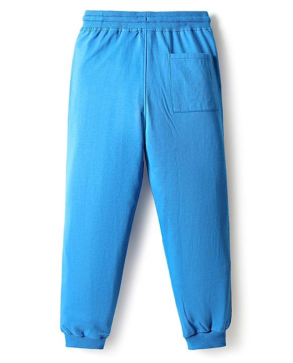 Pine Kids Disney Terry Knit Full Length Cut & Sew Track Pant With Mickey Mouse Graphics - Blue