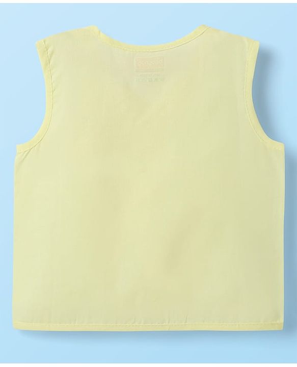 Babyhug 100% Cotton Cambric Woven Sleeveless Jhablas With Floral Print Pack Of 3 - Pink White & Olive Green
