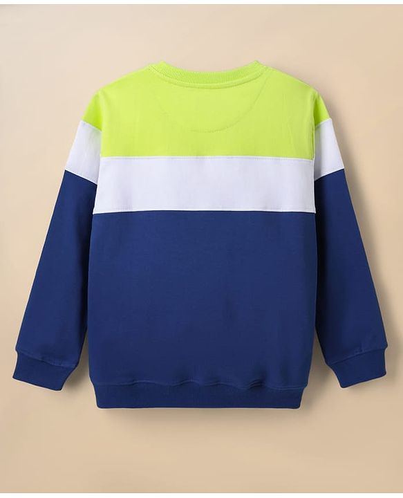 Pine Kids Cotton Knit Full Sleeves Sweatshirt With Awesome Print & Cut & Sew Design - Multicolor