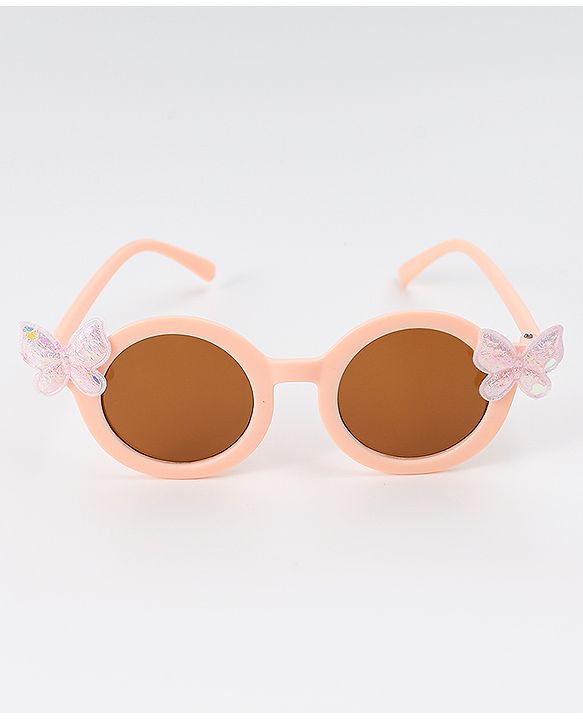 Babyhug Free Size Clips & Sunglasses Combo Set With Butterfly Applique - Pink