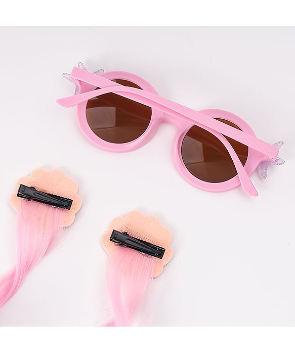 Babyhug Free Size Hair Accessories Combo Set With Sea Lif Applique - Pink