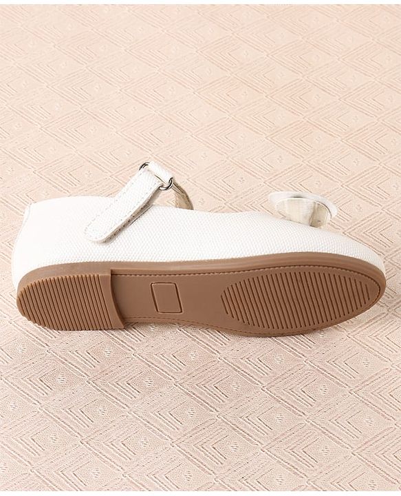 Cute Walk by Babyhug Ballerina with Velcro Closure & Bow Applique - Silver