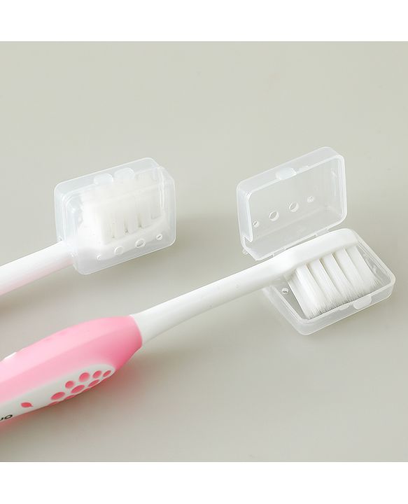 Babyhug Ultra Soft Bristles Kids Toothbrush Cute Crocodile & Rabbit Print Pack of 2 Green & Pink| Anti-slip Handle| Gentle on Gums| Ideal Head Size| Encourages Self Brushing