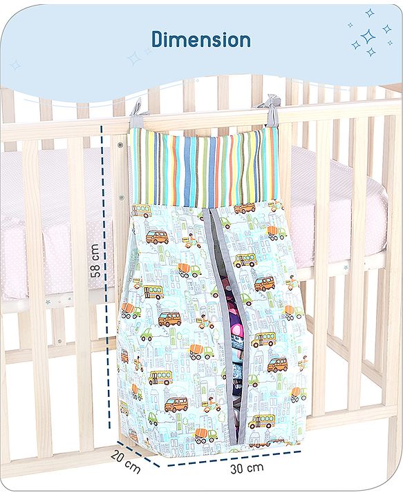 Babyhug Diaper Stacker Transport Print - Multicolor| Easy to Install| Smart Storage| Machine Washable| Easy Access