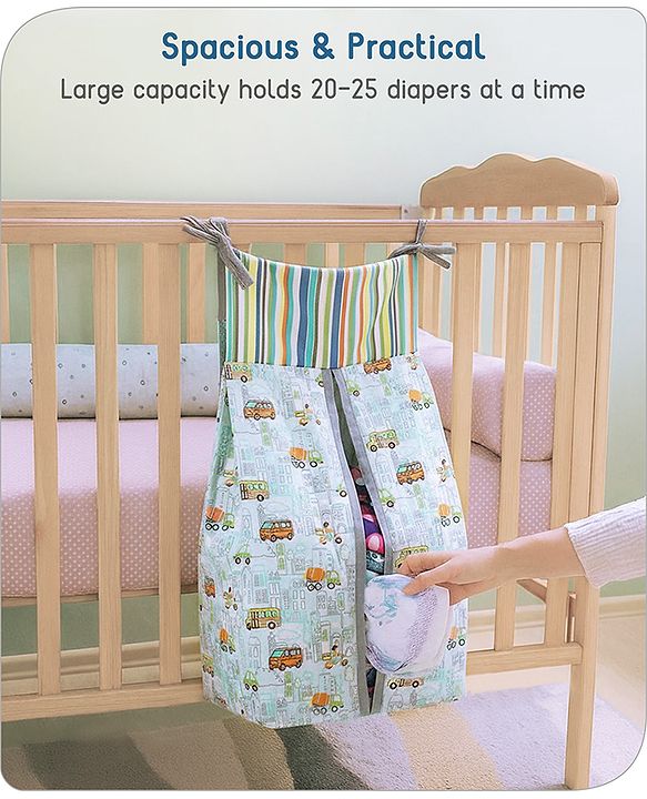 Babyhug Diaper Stacker Transport Print - Multicolor| Easy to Install| Smart Storage| Machine Washable| Easy Access