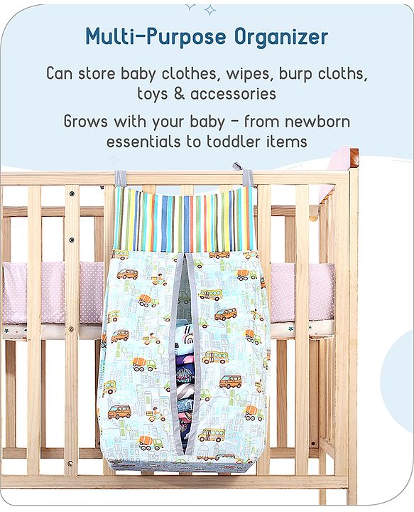 Babyhug Diaper Stacker Transport Print - Multicolor| Easy to Install| Smart Storage| Machine Washable| Easy Access