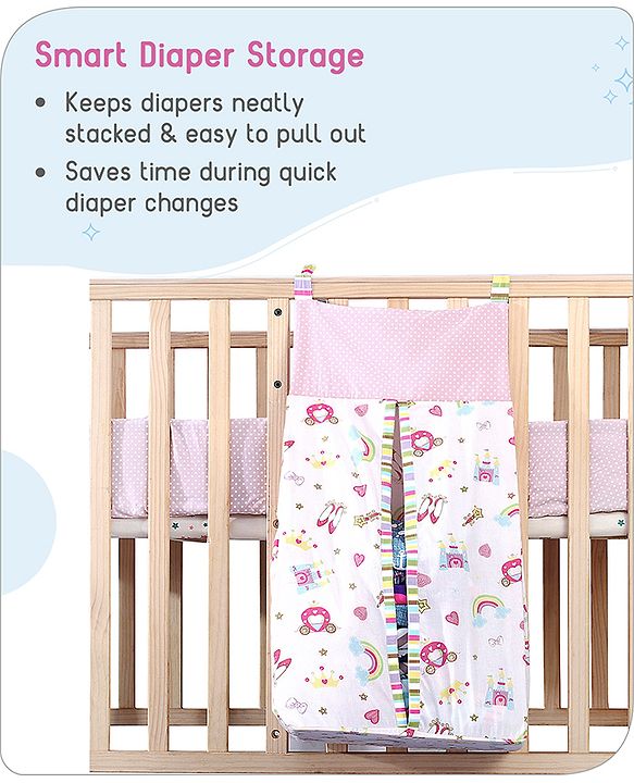 Babyhug Diaper Stacker Transport Print - Multicolor| Easy to Install| Smart Storage| Machine Washable| Easy Access